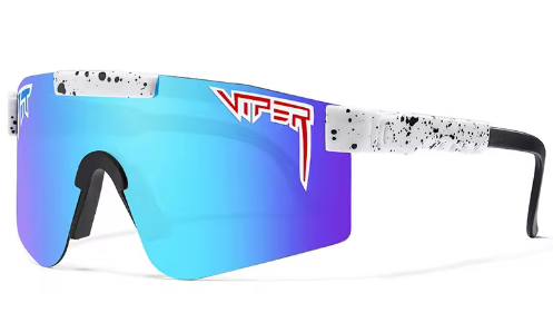 Lunettes de soleil Viper Bleu et Blanche pour toutes vos soirées et journée en plein air